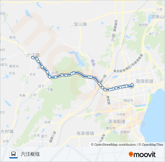 黄岛507路 Bus Line Map