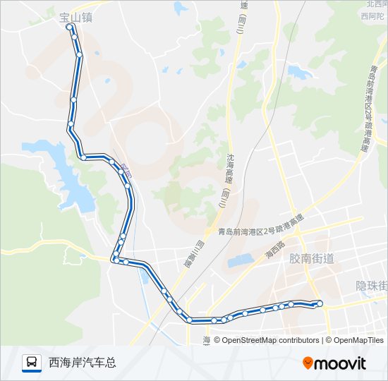 公交黄岛508路的线路图