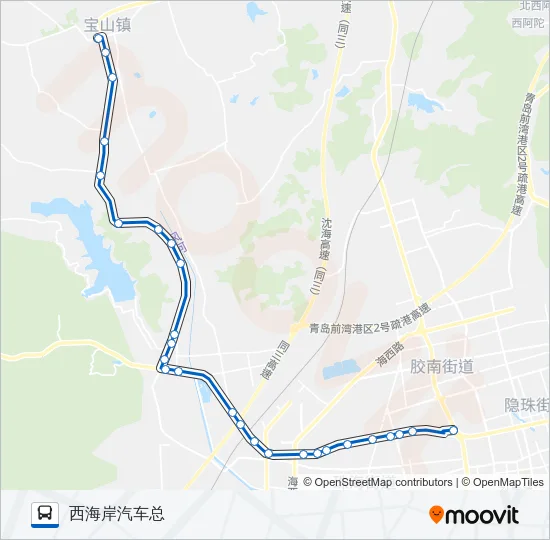 黄岛508路 Bus Line Map