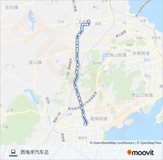 黄岛509路 bus Line Map