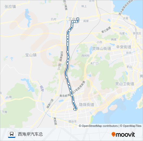 公交黄岛509路的线路图