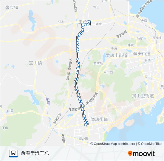 黄岛509路 Bus Line Map