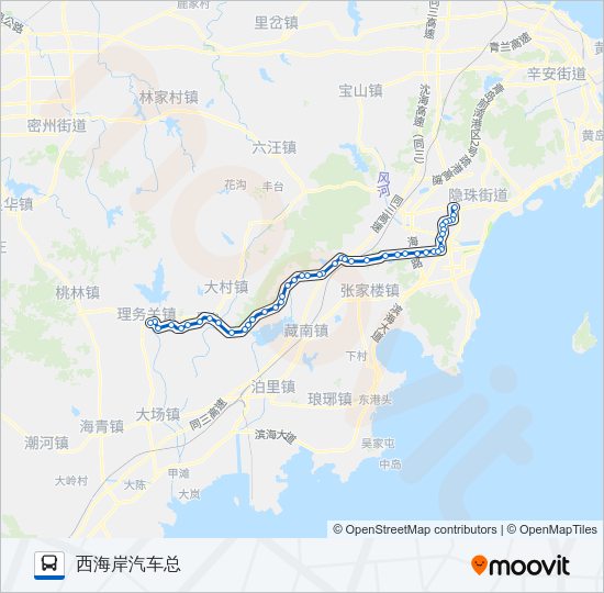 公交黄岛510路的线路图