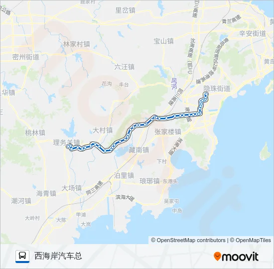 黄岛510路 Bus Line Map