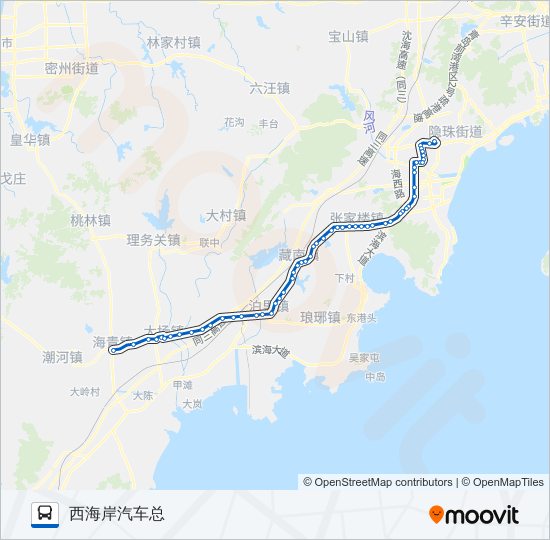 黄岛513路 bus Line Map