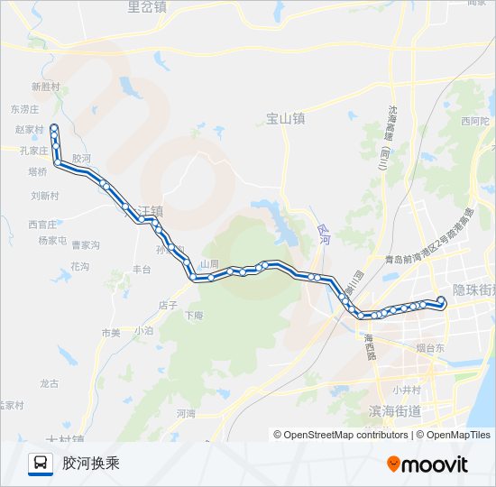 黄岛517路 bus Line Map