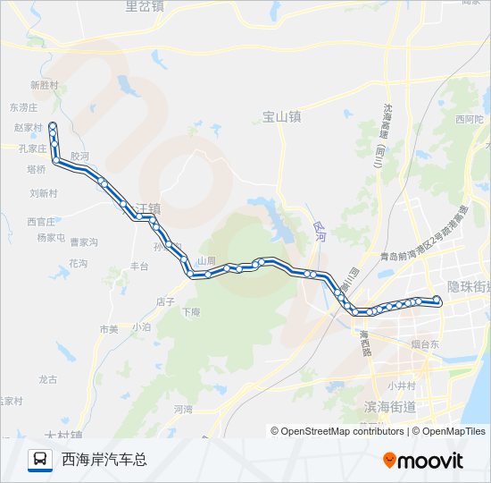 黄岛517路 Bus Line Map