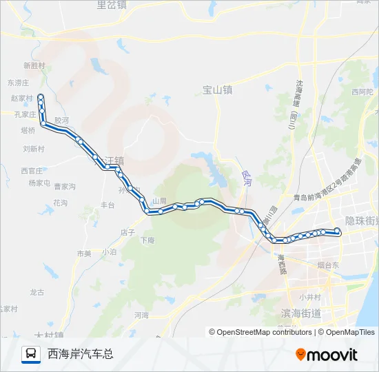 黄岛517路 Bus Line Map