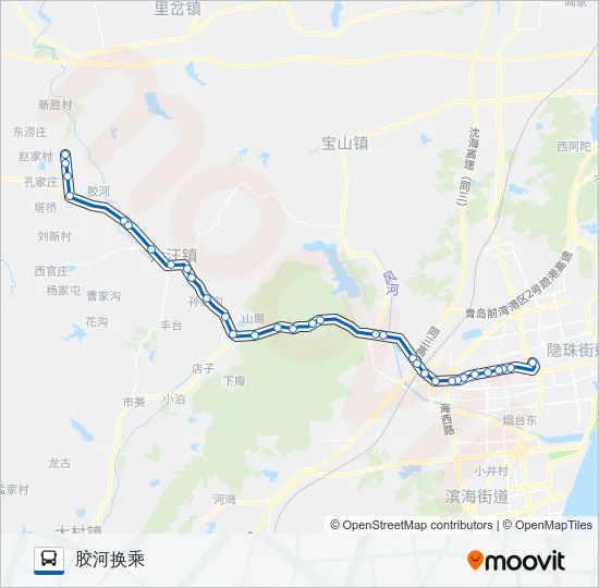黄岛517路 Bus Line Map