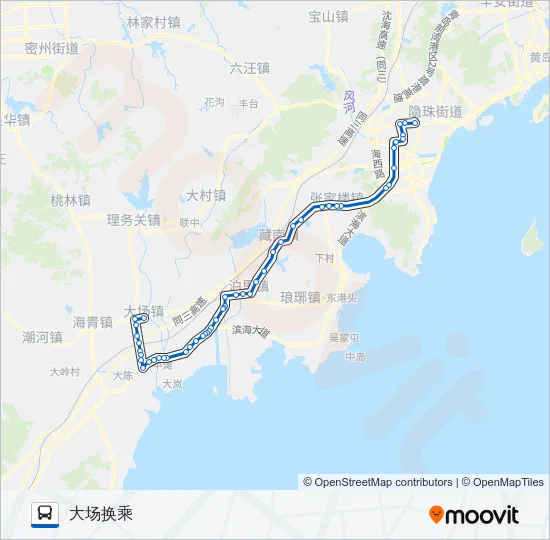 黄岛523路 Bus Line Map