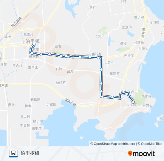 黄岛601路 bus Line Map