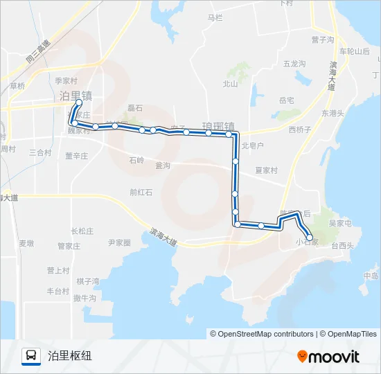 黄岛601路 Bus Line Map