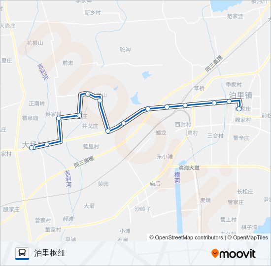 公交黄岛607路的线路图
