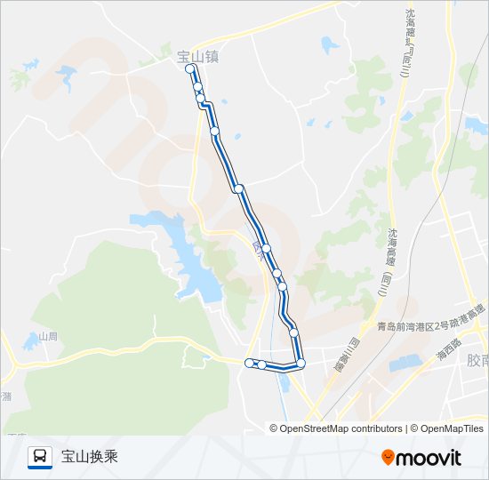 黄岛612路 bus Line Map