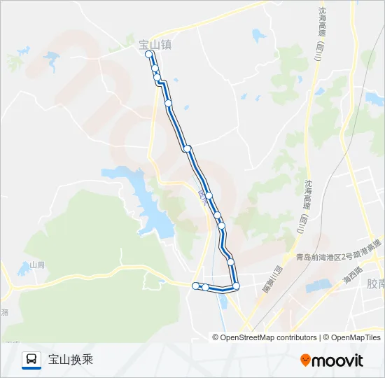 黄岛612路 Bus Line Map
