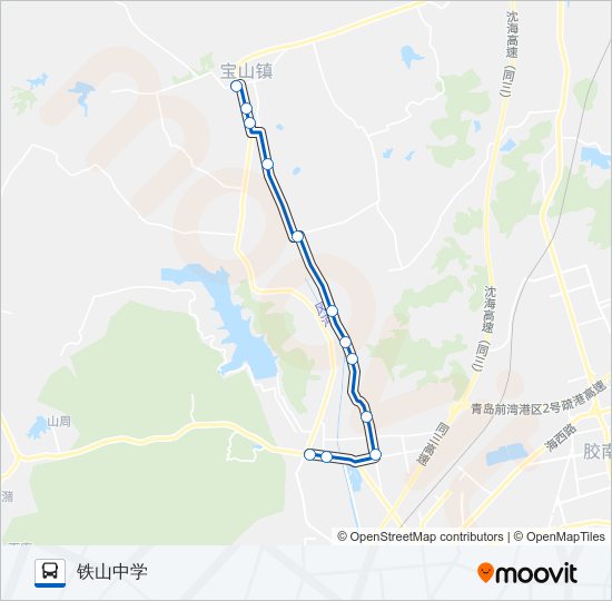 黄岛612路 bus Line Map