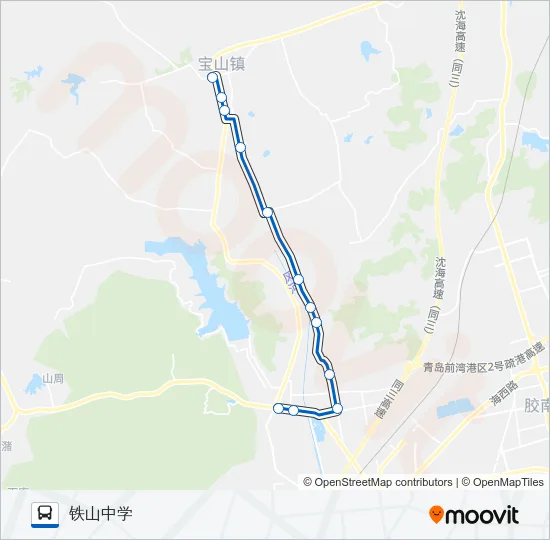 黄岛612路 Bus Line Map