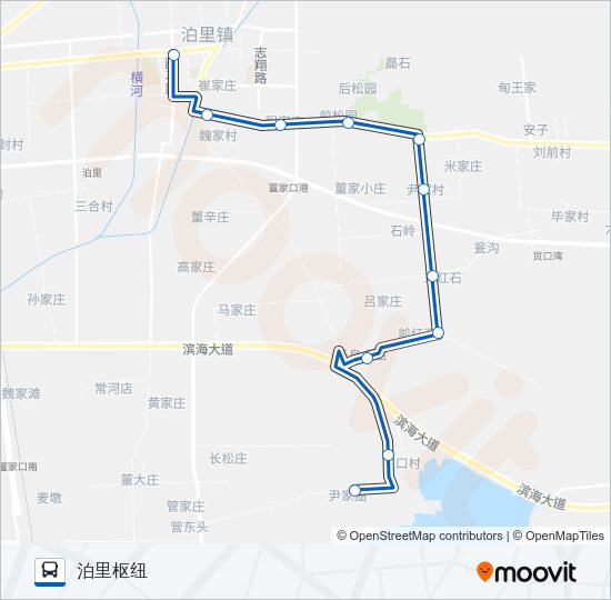 公交黄岛705路的线路图