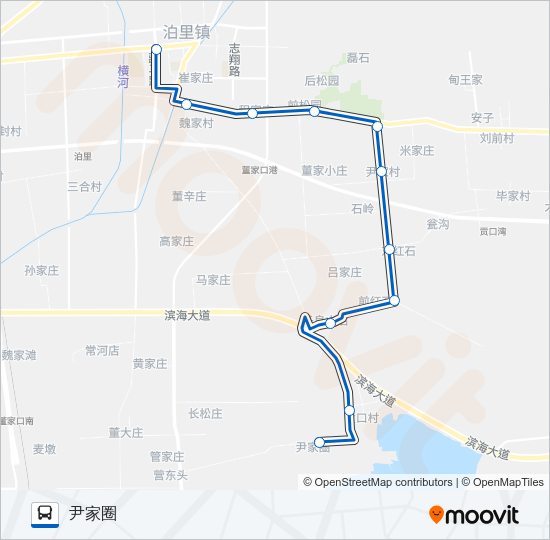 黄岛705路 Bus Line Map
