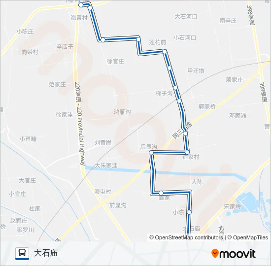 公交黄岛719路的线路图