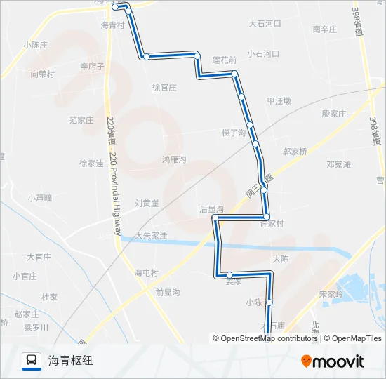 黄岛719路 Bus Line Map