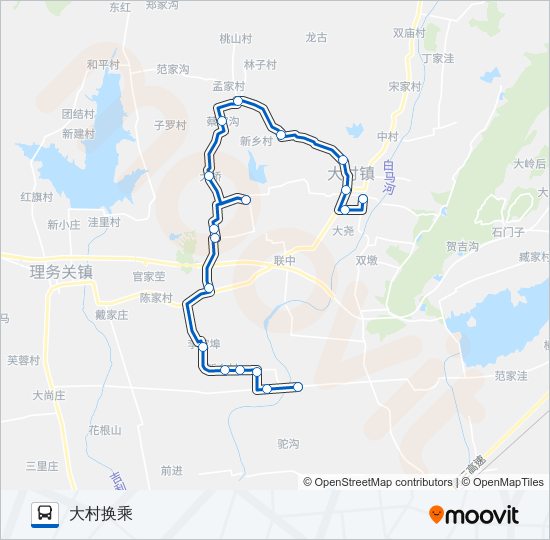 公交黄岛732路的线路图