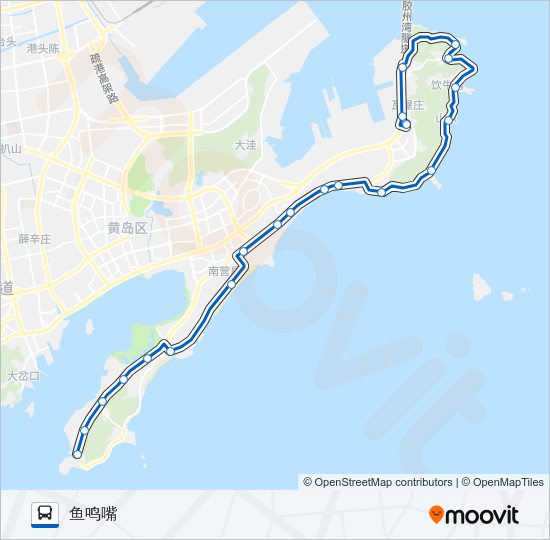 公交黄岛808路的线路图