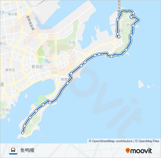 黄岛808路 Bus Line Map