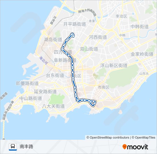 公交224夜班车路的线路图