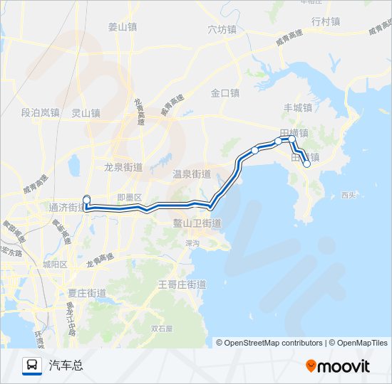 即墨K102路 Bus Line Map