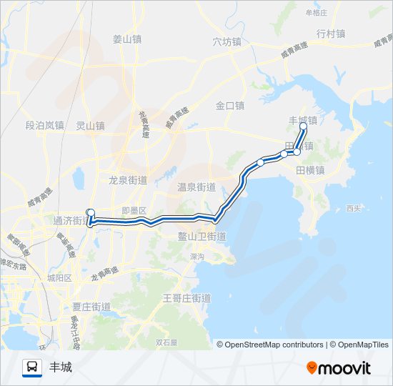 公交即墨K103路的线路图