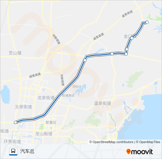 即墨K105路 bus Line Map