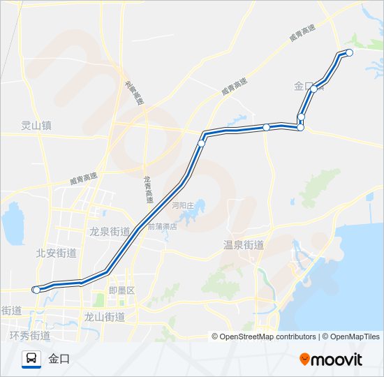 即墨K105路 bus Line Map