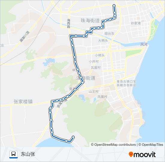 胶南103B路 bus Line Map