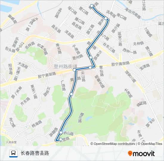 15路洗海澡区间 Bus Line Map