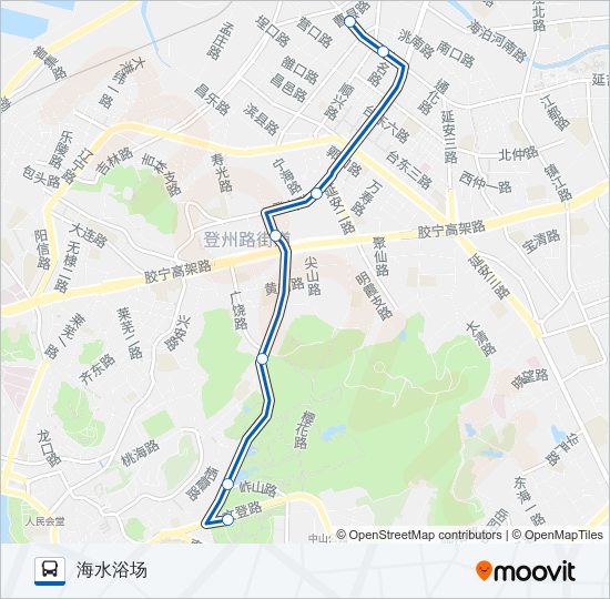 15路洗海澡区间 bus Line Map