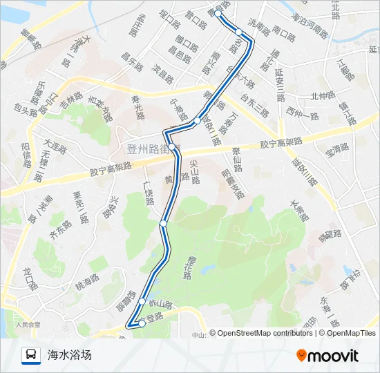 15路洗海澡区间 Bus Line Map