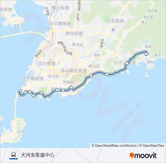 公交304定时快车路的线路图