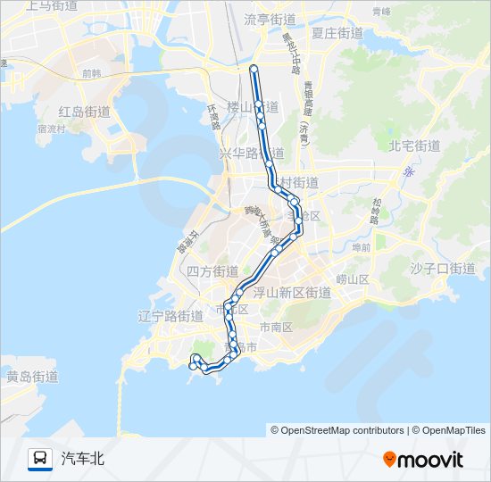 公交605大站快车路的线路图