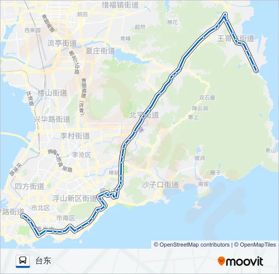 公交旅游专110路路的线路图