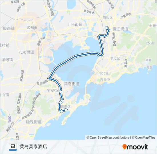 机场巴士黄岛专线 Bus Line Map