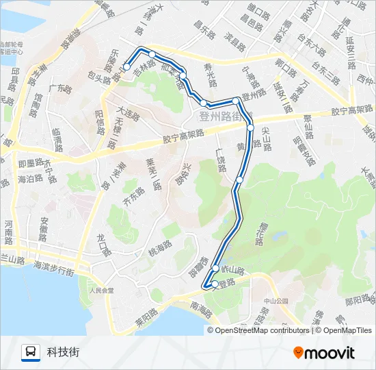 604路洗海澡区间班车 Bus Line Map