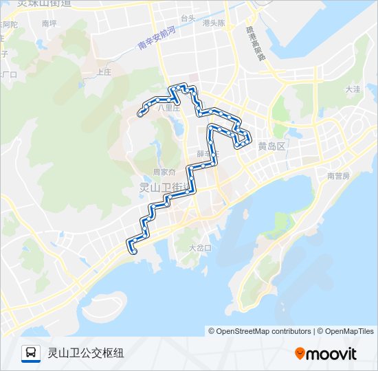 公交开发区21赵家庄延伸线路的线路图