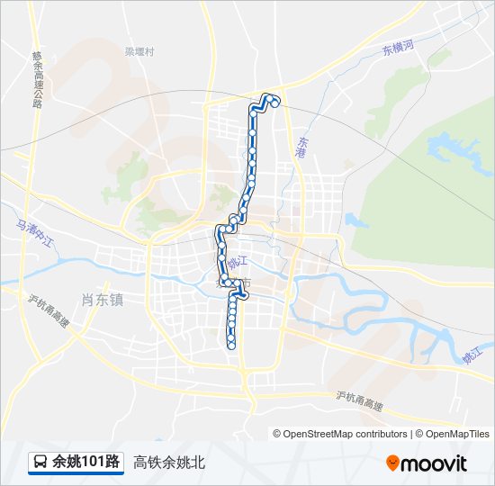 公交余姚101路的线路图