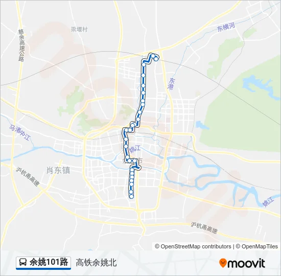 公交余姚101路的线路图