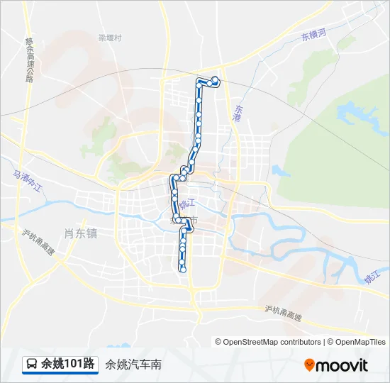 公交余姚101路的线路图