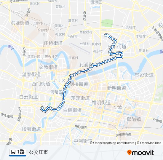 1路 Bus Line Map