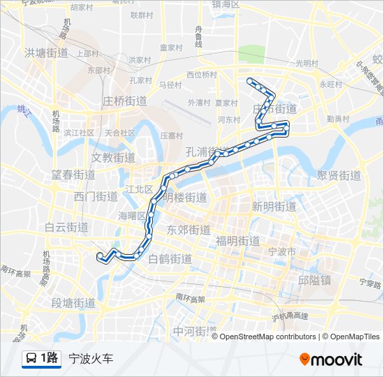 1路 Bus Line Map