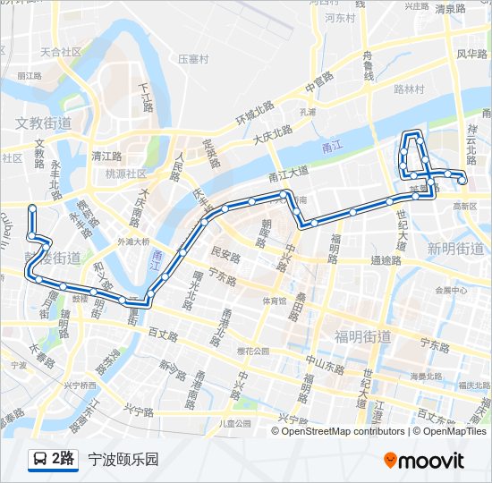 公交2路的线路图