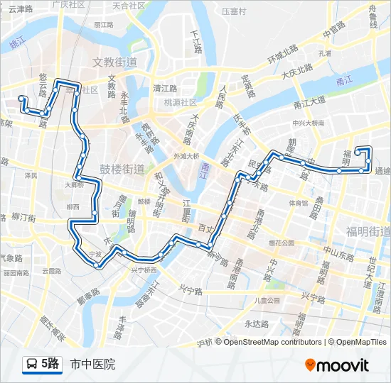 5路 Bus Line Map